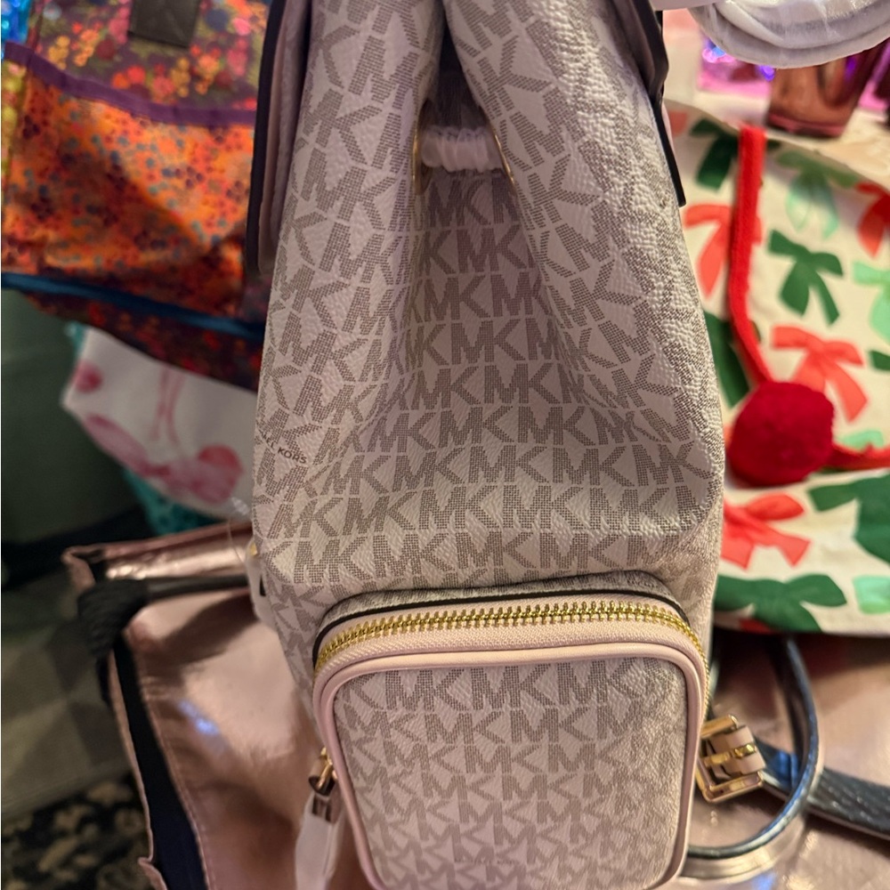Michael Kors Blush and Gray Backpack - Picture 2 of 7